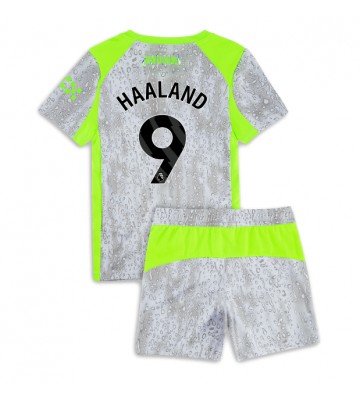 Manchester City Erling Haaland #9 Tredjetrøje Børn 2025-26 Kortærmet (+ Korte bukser)